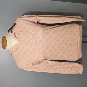 Guess, Summer Light Pink, Hooded, Active Top, Size 12